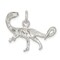 Sterling Silver Raptor Charm Pendant Dinosaur Jewelry 20mm x 24mm